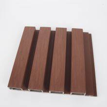 YZJM PVC WPC Wall Panel For Home Decor European 3D Design Wooden Grain Fluted Interior Decorative Wall Board thumbnail-5
