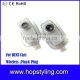 Play and Plug Led Car Logo Door Light LED Car Ghost Shadow Lights for Benz M-class ML Class