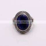 BLUE SAPPHIRE Ring,925 Sterling Silver Jewelry Wholesale,WHOLESALE SILVER JEWELRY,SILVER EXORTER,SILVER JEWELRY FROM INDIA thumbnail-1