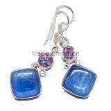 Kyanite EARRING ,925 Sterling Silver Jewelry Wholesale,WHOLESALE SILVER JEWELRY,SILVER EXPORTER,SILVER JEWELRY FROM INDIA thumbnail-1