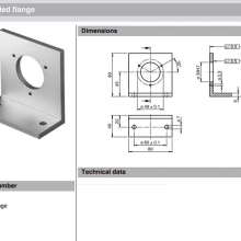 Pepperl+Fuchs P+F Encoder Bracket 9203 L-shaped Flange Clamping Flange for 58 Series Encoders thumbnail-2
