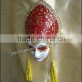 Upscale Plastic Venice Mask With Earrings Luxury Venetian Masks With Magnet for Party Carnival Decoration thumbnail-3