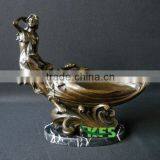 Bronze Beauty Girl Ashtray Sculpture