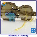 Hot Sale Synthetic Opal Elephant Pendant With Fashion S925 Sterling Silver Chain Necklace thumbnail-4