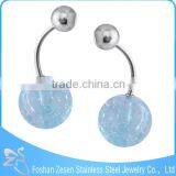 BR01814 Fashion Sexy Disco Ball Navel Piercing Bar Wholesale Acrylic Belly Ring thumbnail-6