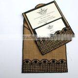 Burlap Natural Wedding Invitation