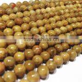 Wholesale A Grade Smooth Polished Natural Fossilized Coral Stone Round Beads thumbnail-3