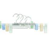 Cheap Colorful Plastic Wire Trouser Hanger Rack With Clips Factory Wholesale
