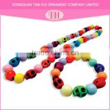 Top selling personalized resin material bead necklace designs north skull bracelet set jewelry