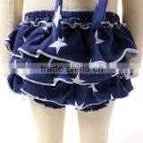 New Design Summer White Star Blue Style Sleeveless Cute Cotton Fancy Baby Girl Rompers thumbnail-4