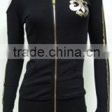 Plain Slim Fit Long Sleeve Cheap Wholesale Sports Jerseys Patterns for Women With Zipper