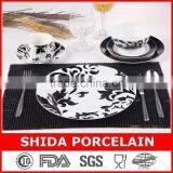 Black Design 30pcs Round Dinner Set