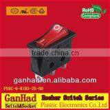 Single Pole Rocker Switch&lighted 16A/250Vrocker Switch of 3-ways