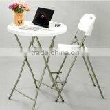 Round Plastic Bar Height Cocktail Folding Table thumbnail-2
