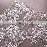 Floral Cotton Tulle Lace Fabric Wholesales for Wedding Dress /bridal Gowns thumbnail-2