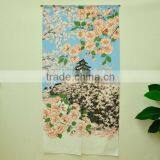 Door / Window Curtain Noren Japanese Season Style Room Dividers : Sakura of Tsuruga Castle 170cm x 85cm