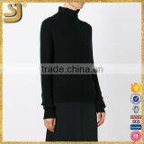 Black Long Sleeve Woman Wool Winter Sweater thumbnail-3