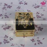 Square Shaped Electroplating Ceramic Jewelry Box Wholesale With Golden Color