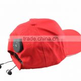 Cheap Custom sport baseball cap with bluetooth earphones for music