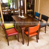 Best price Hot selling 6 person wood dining table and chair set
