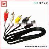 3.5mm Stereo Cable/md4pin Cable to 3RCA Cable thumbnail-1