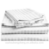100% cotton full size sateen stripe 4pc sheet set