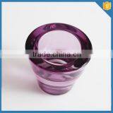 Purple Classic Glass Candlestick Glass Candle Holder Tableware thumbnail-3