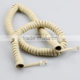 Modular 6P2C round extension telephone spiral cable