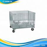Box Wire Cage/wheel Metal Bin/pallet Cargo Trolley thumbnail-2