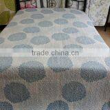 Fashion Elegant Blue Floral Printed Quilt/spread 3 Pcs