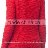 NEW DESING SCOOP NECK LONG SLEEVE CABLE KNITTED WOMEN'S SWEATER thumbnail-2