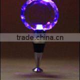LED Crystal Wine Stopper With Switch, 3 Colors Change Autmatically