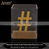 Hot Selling New Design Transparent Acrylic Pen Holder With Pattern thumbnail-1