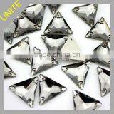 Wholesale Triangle Sew-on Rhinestone for Clothing Black Diamond U3270