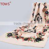 2016 New Design 100% Arcylic Women Ladies Winter Scarf Shawls Wrap Printed Coins and Floral Pattern Tassel thumbnail-4