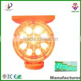 Synchronous flash solar power led warning light ,16led solar warning light