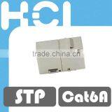 RJ45 Cat6A 180 Degree Shielded STP Straight Keystone Coupler thumbnail-4