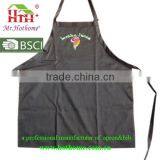 Hot Wholesale Super Good Quality Black Kitchen Cooking Embroidered Bib Apron