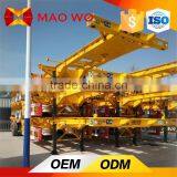 China Export 3 Axle 20ft 40ft Skeleton Container Semi Trailer for Sale thumbnail-5