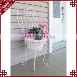 Beatiful White Iron & Wicker Craft Wedding Decoration Flower Stand Designs thumbnail-1
