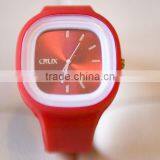 square big face jelly silicone wristwatch