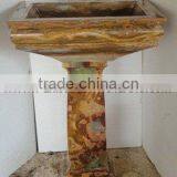 FACTORY PRODUCUNG ONYX PEDESTALS SINKS AND BASINS thumbnail-4