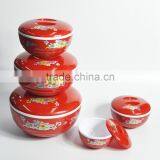 5 Pieces Household Plastic Food Storage Container With Lid thumbnail-1