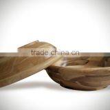 High Quality Best Selling Eco Friendly Set of Natural Rubberwood Bowl From Viet Nam thumbnail-1