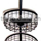 METAL BLACK COATED 2 TIER WEDDING FRUIT VEGETABLE GIFT BASKET thumbnail-3