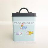 Set of 5pcs Metal Dog Dry Food and Bird Pet Treats Storage Canister Tin Box thumbnail-5