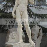 Hand Carved White Marble David Statue thumbnail-2
