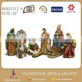 18 Inch Resin Craft Religious Items Home Decoration Christmas Nativity Set thumbnail-2