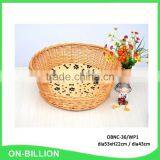 Handmade Round Wicker Dog Bed thumbnail-2