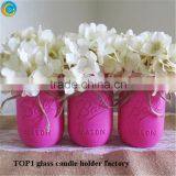 Purple Mason Jars Can as for Vase